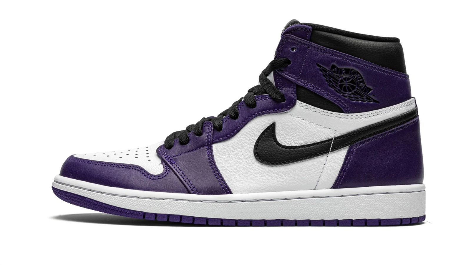 Air Jordan 1 Retro High OG Court Purple 2.0 - Classic Purple & White Leather Sneaker