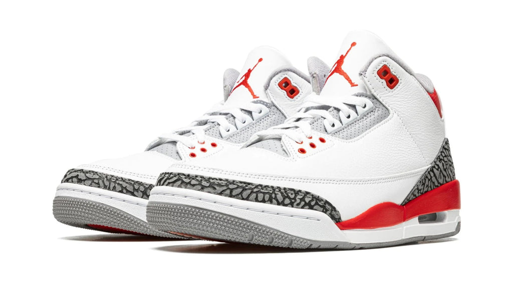 Air Jordan 3 Retro Fire Red 2022 - OG Colorway with Nike Air Heel