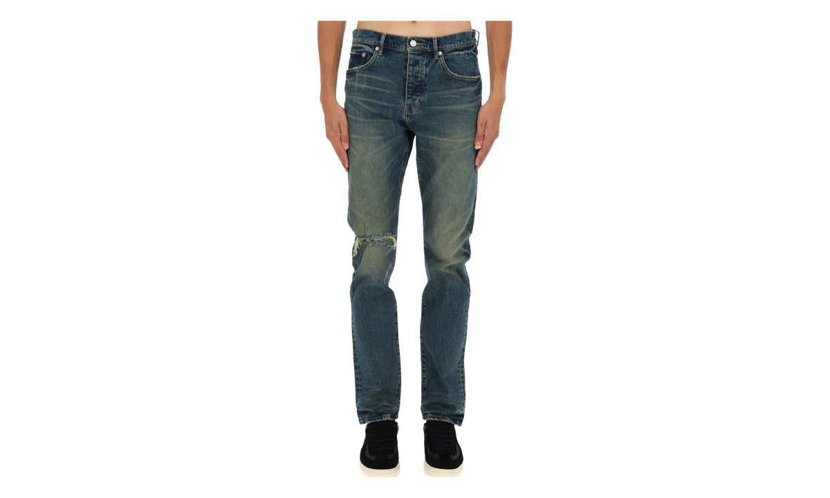 P005 Stratos Vintage Knee Slit Jeans "Dark Indigo" P005 SVKD425