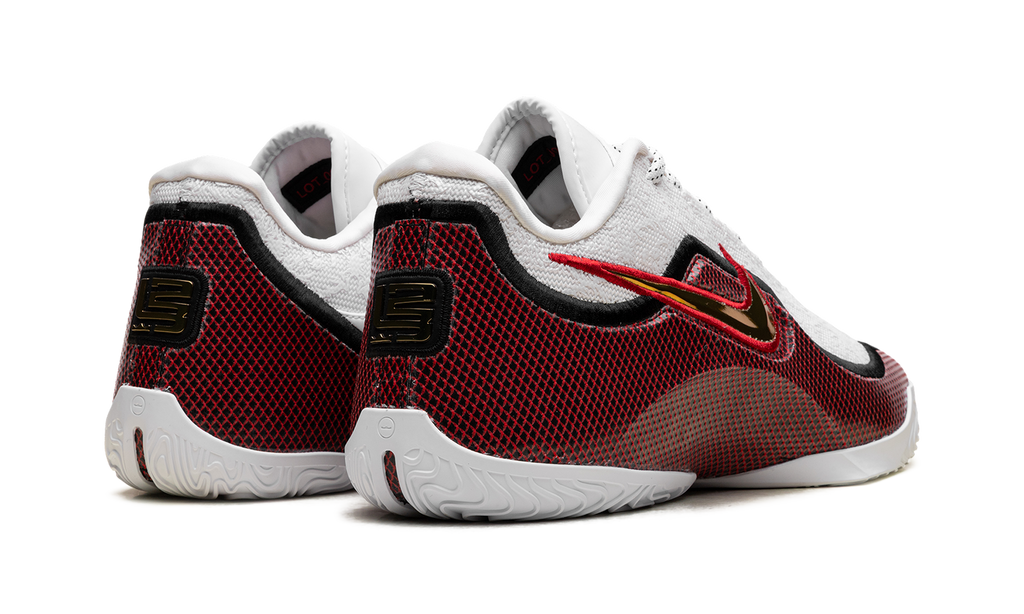LeBron 23 Grand Opening "White Metallic Gold University Red Black (Solid Outsole)" IB9563 100